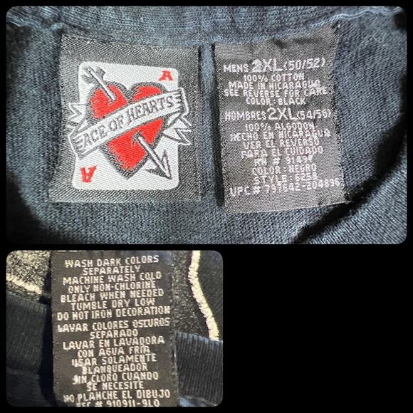 Ace of Hearts Trophy Husband Tee Shirt Size 2XL Black - Picture 7 of 12